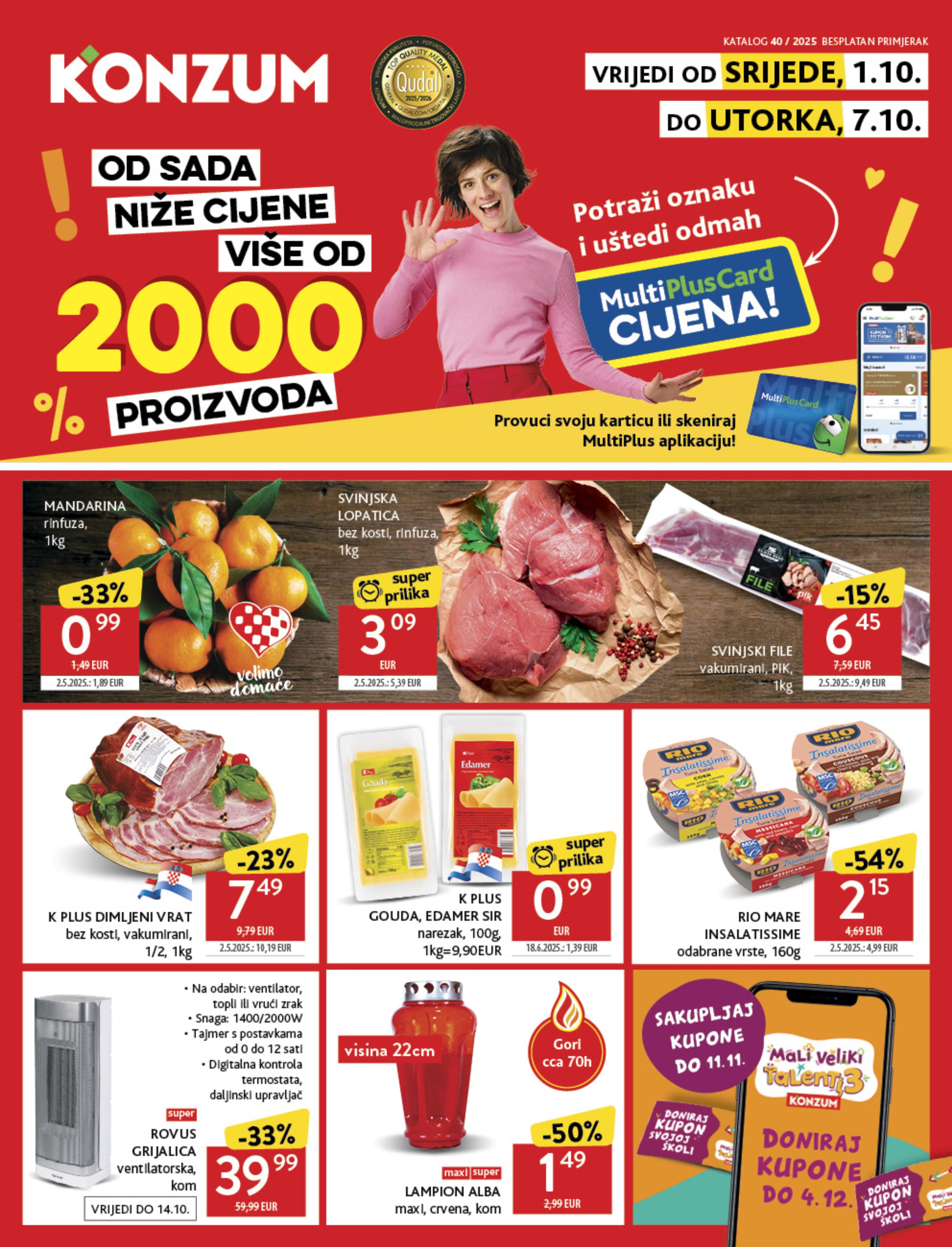 Stranica 1. Konzum kataloga - Akcije od 01.10. do 07.10.2025.