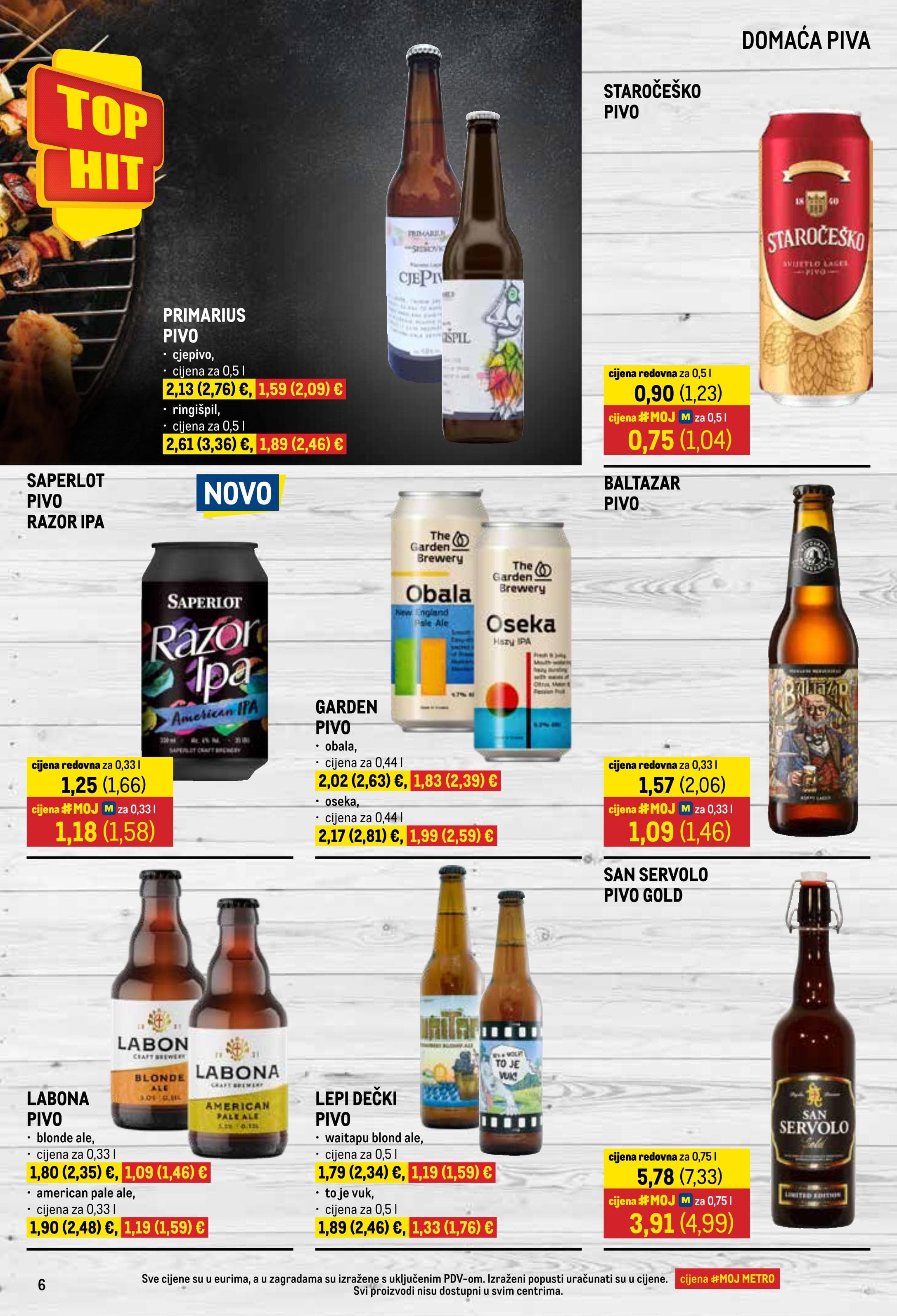 Page from catalog: Pivo i burger