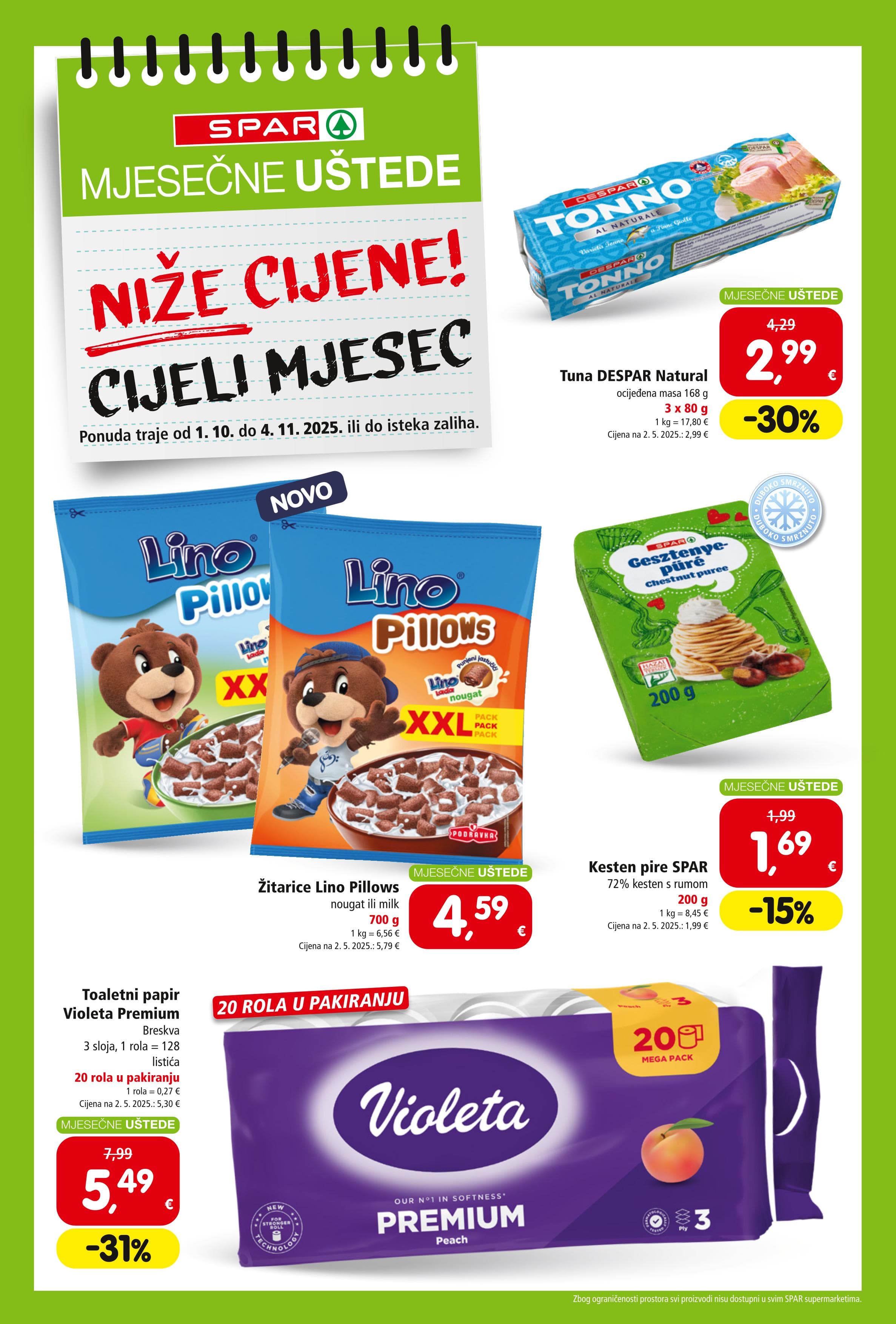 Page from catalog: Mjesečne uštede