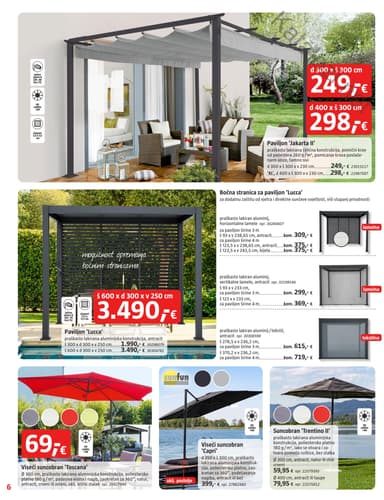 Bočna stranica za paviljon 'lucca' (tekstil)