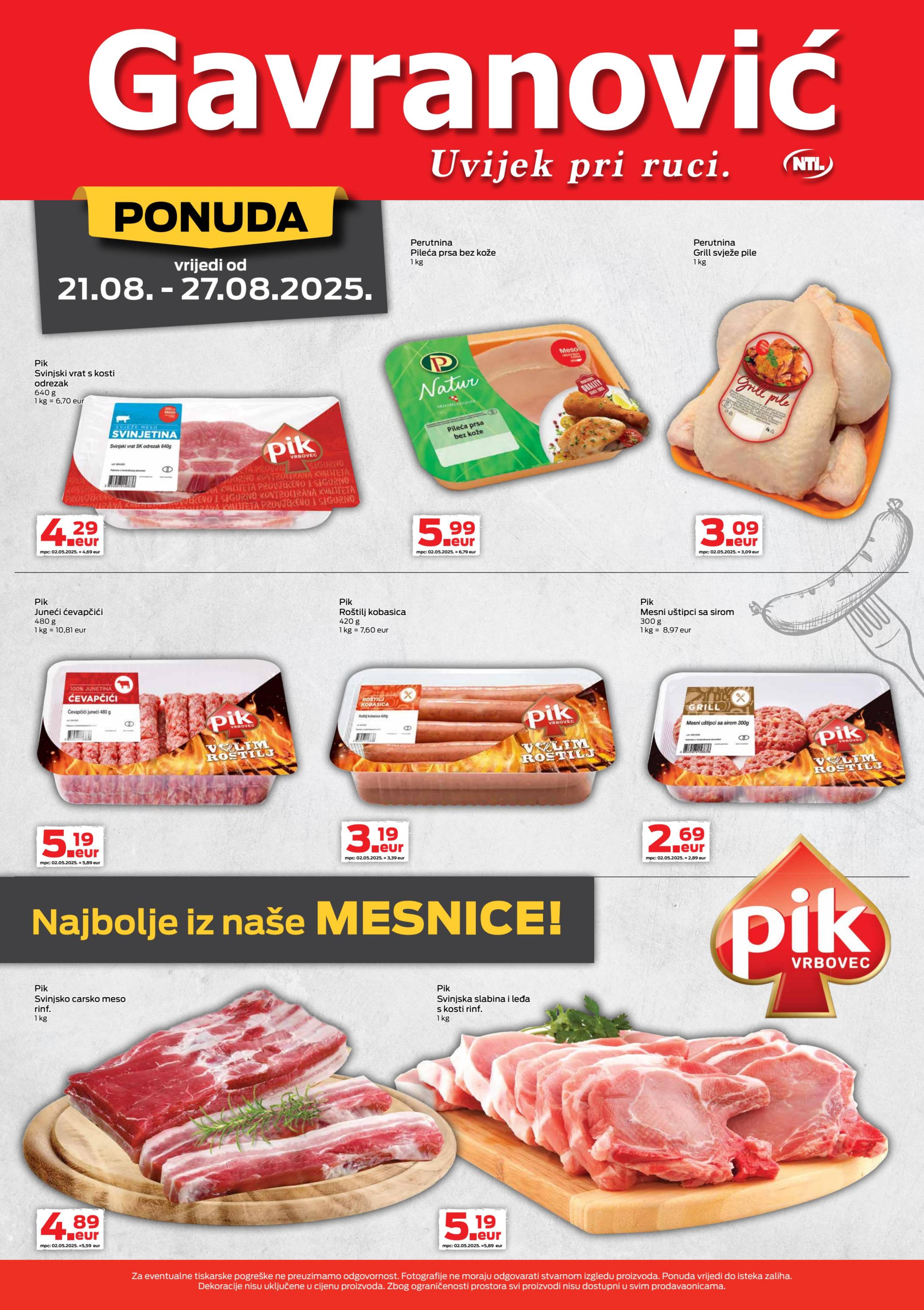 Page from catalog: Akcijska ponuda