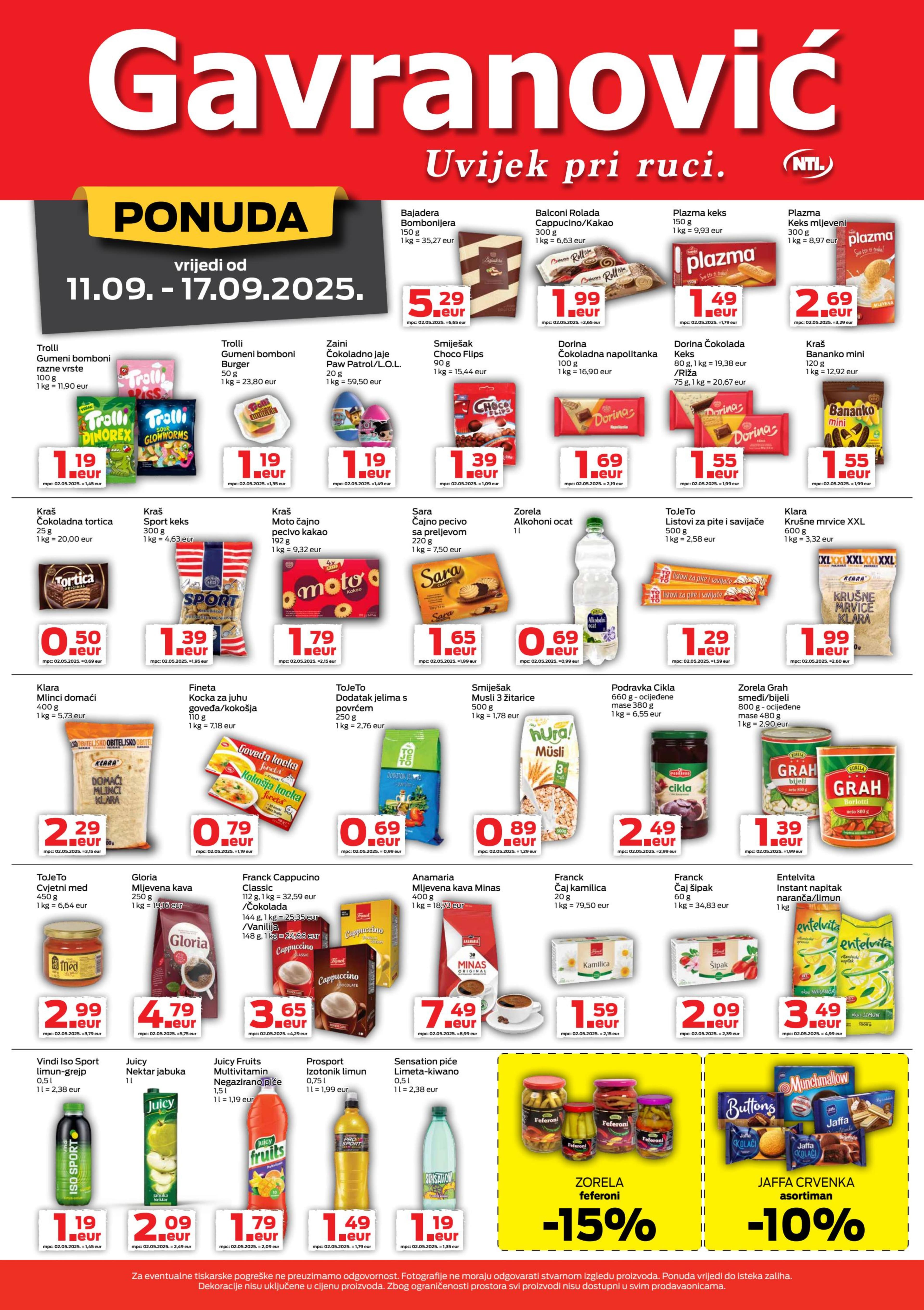 Page from catalog: Akcijska ponuda