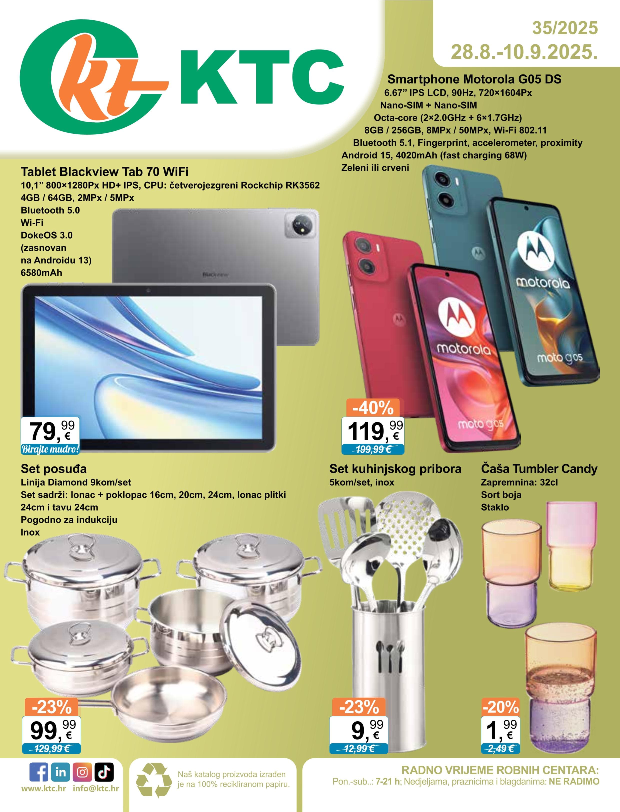 Page from catalog: Tehnika i posuđe
