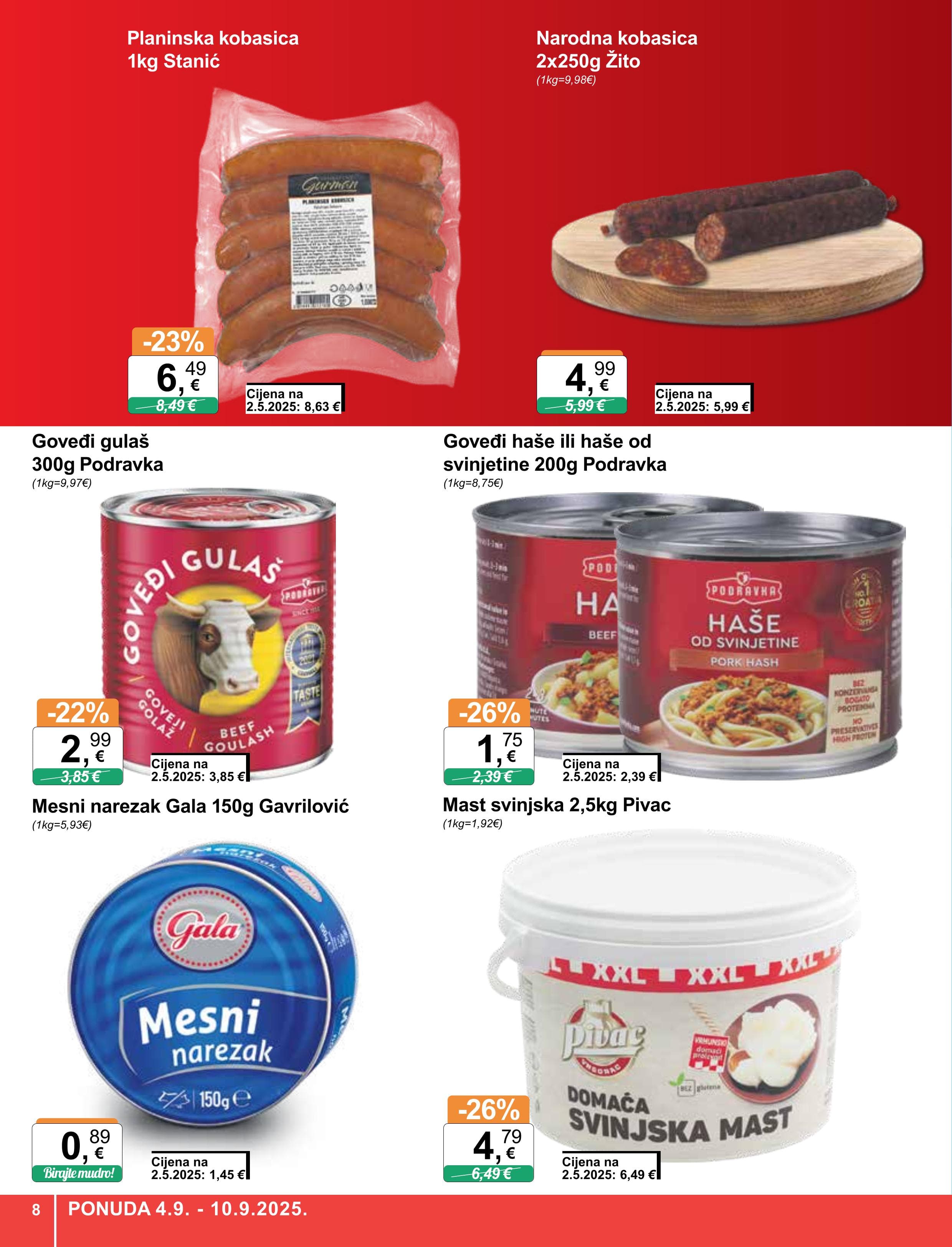Page from catalog: Široka potrošnja
