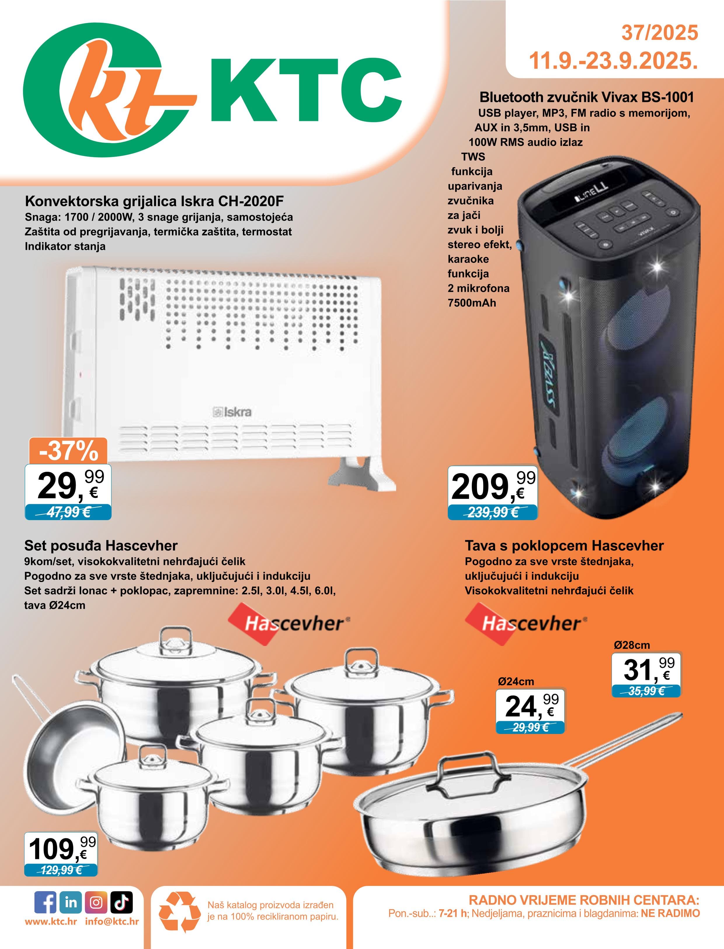 Page from catalog: Tehnika i posuđe