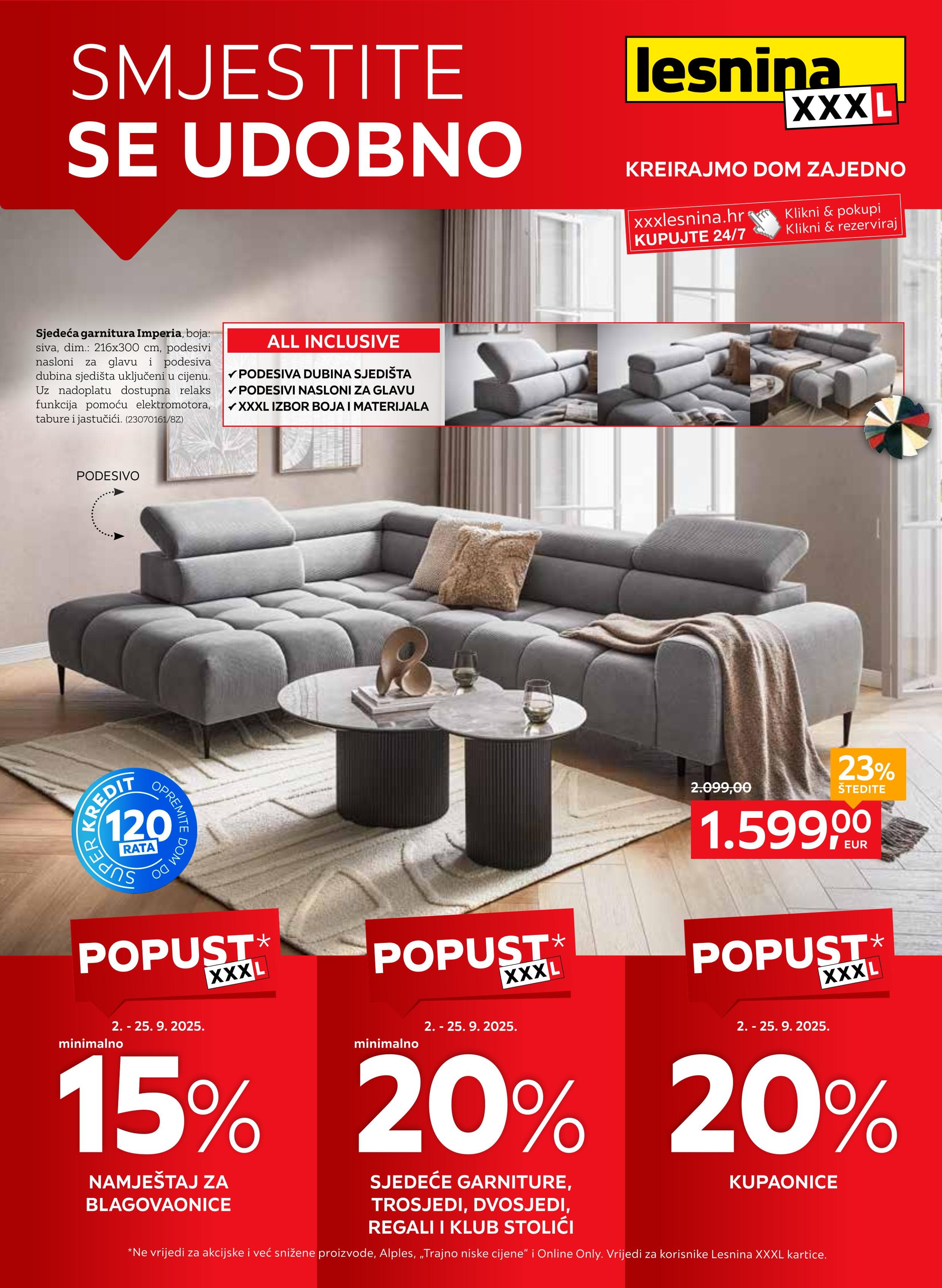 Page from catalog: Smjestite se udobno