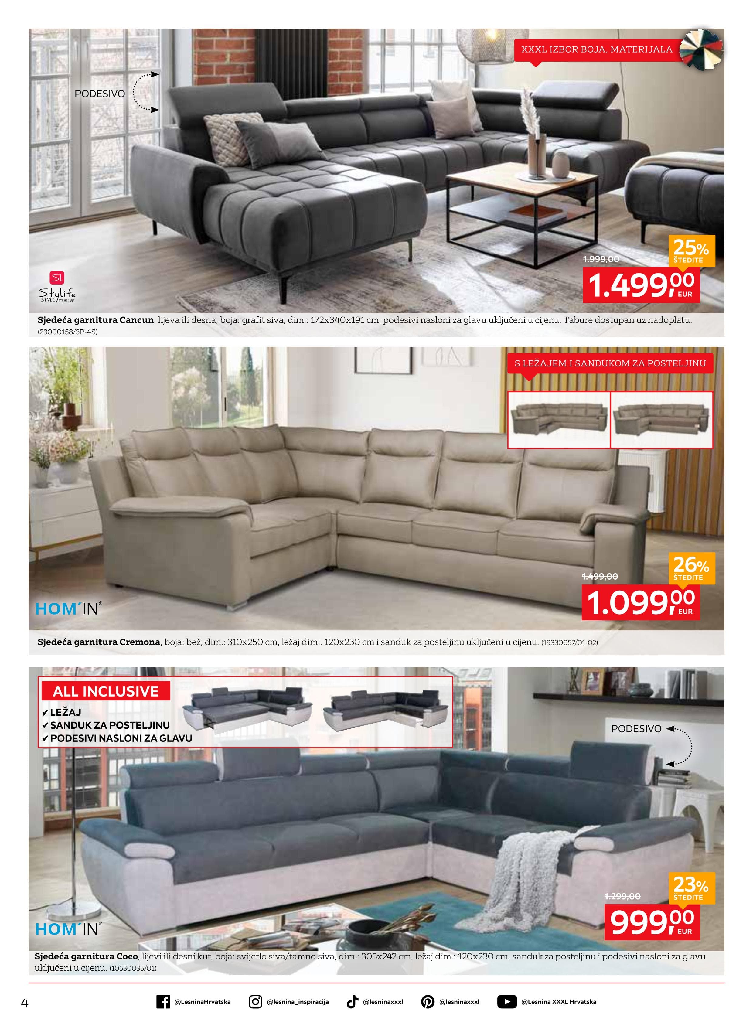 Page from catalog: Smjestite se udobno
