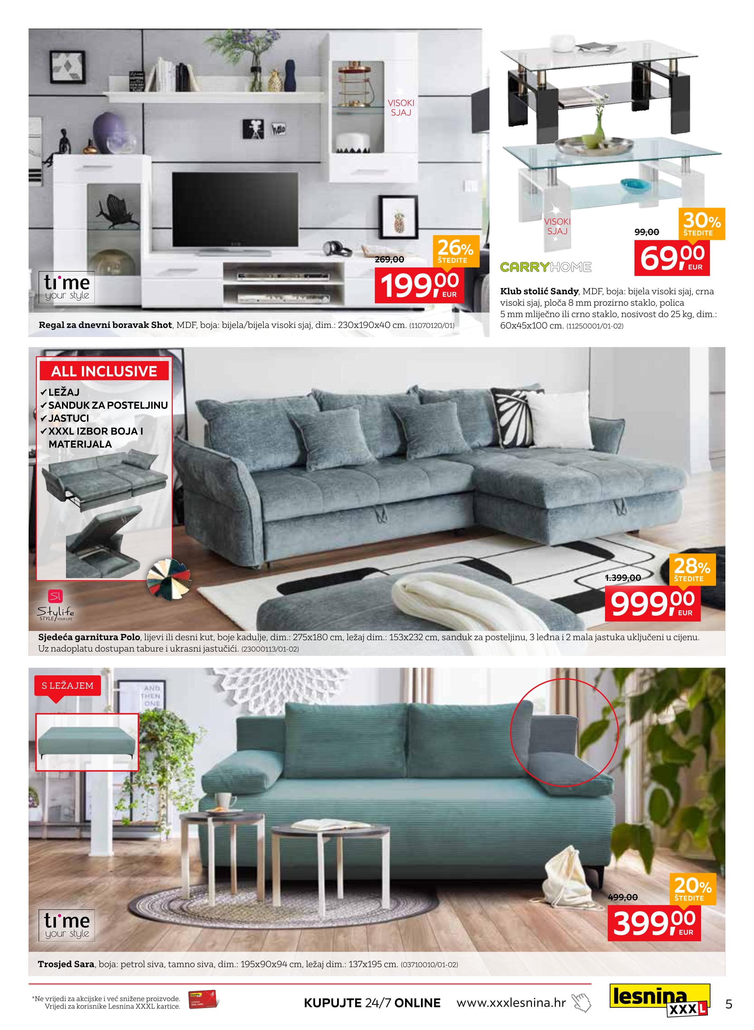 Page from catalog: Smjestite se udobno