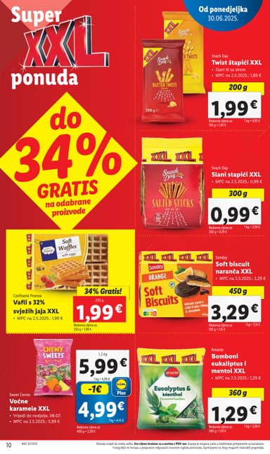 Vafli s 32% svježih jaja xxl