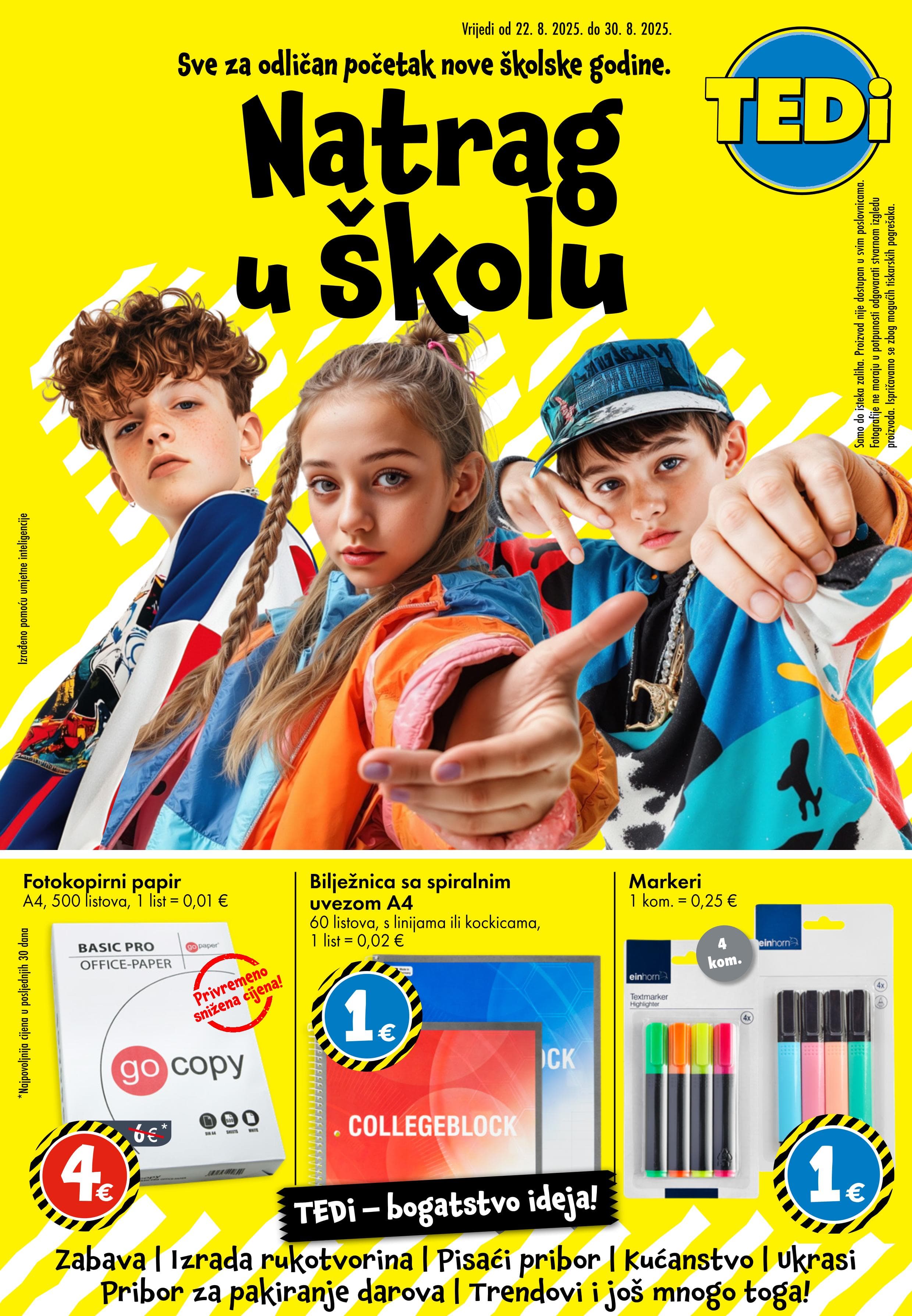 Page from catalog: Natrag u školu