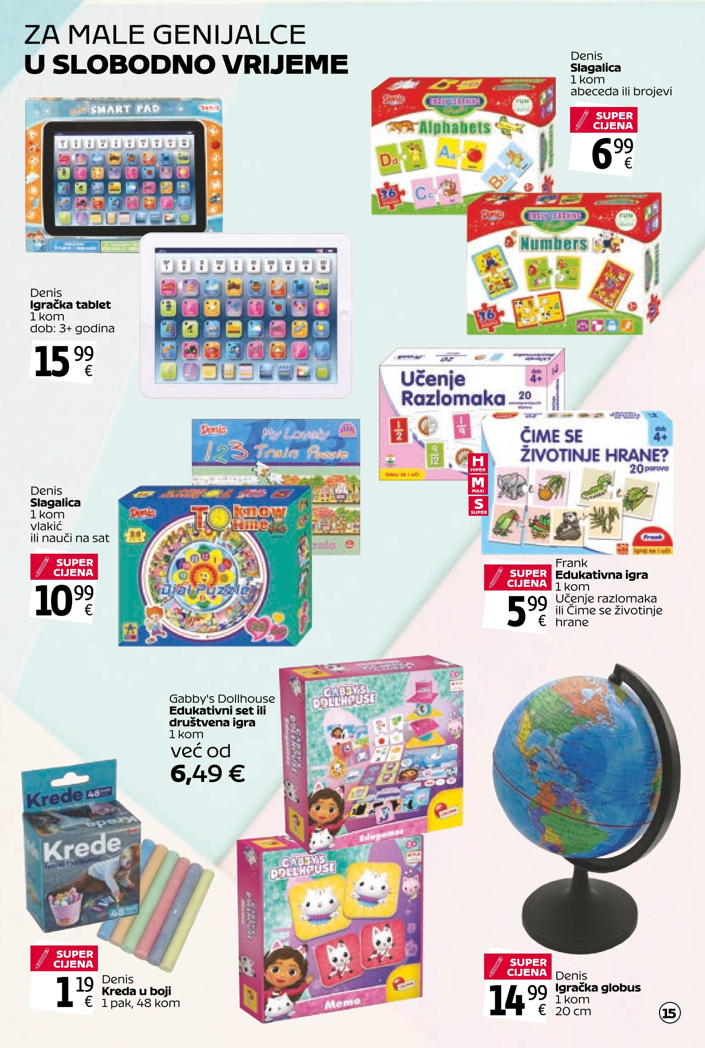 Page from catalog: Ponuda za školarce