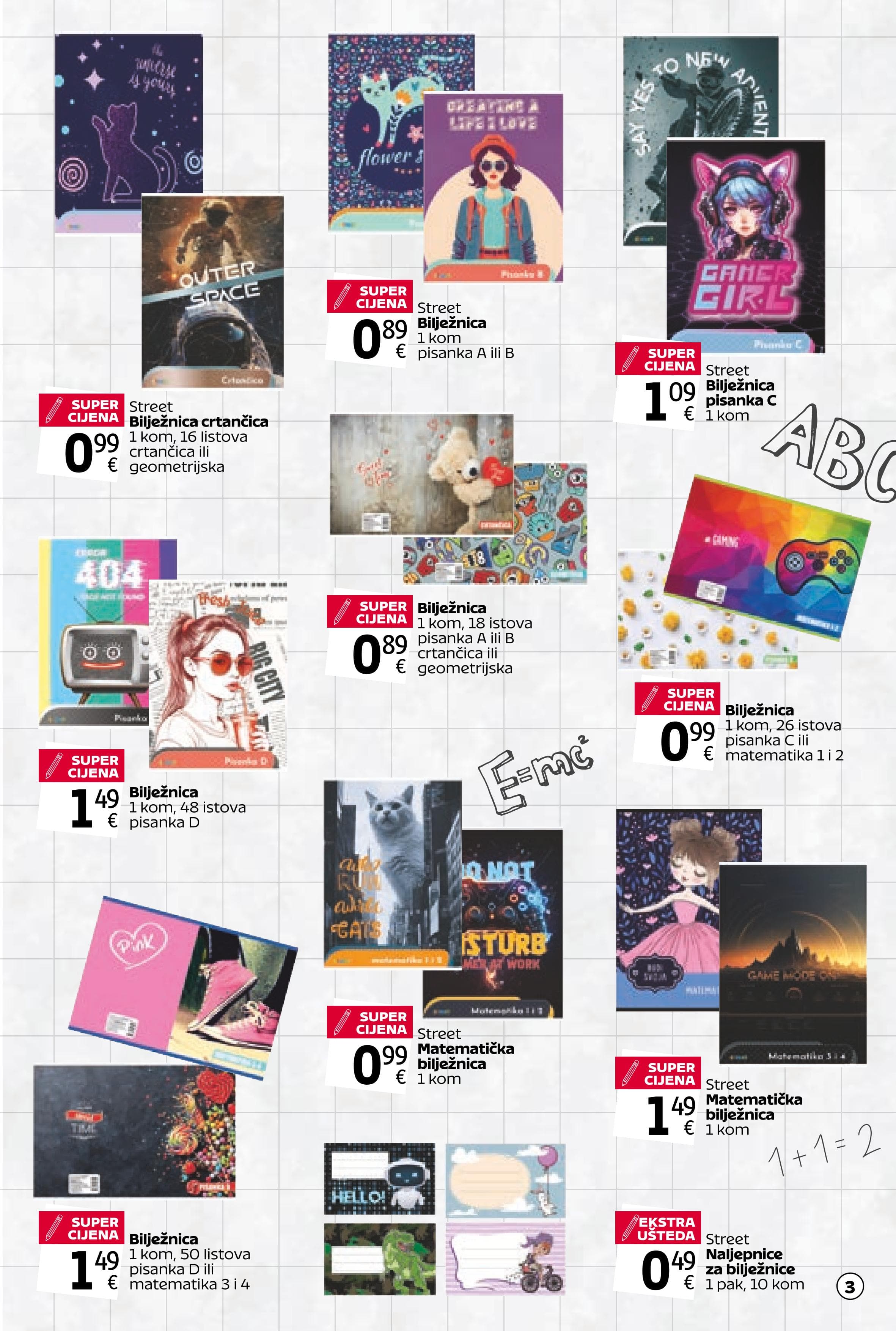 Page from catalog: Ponuda za školarce