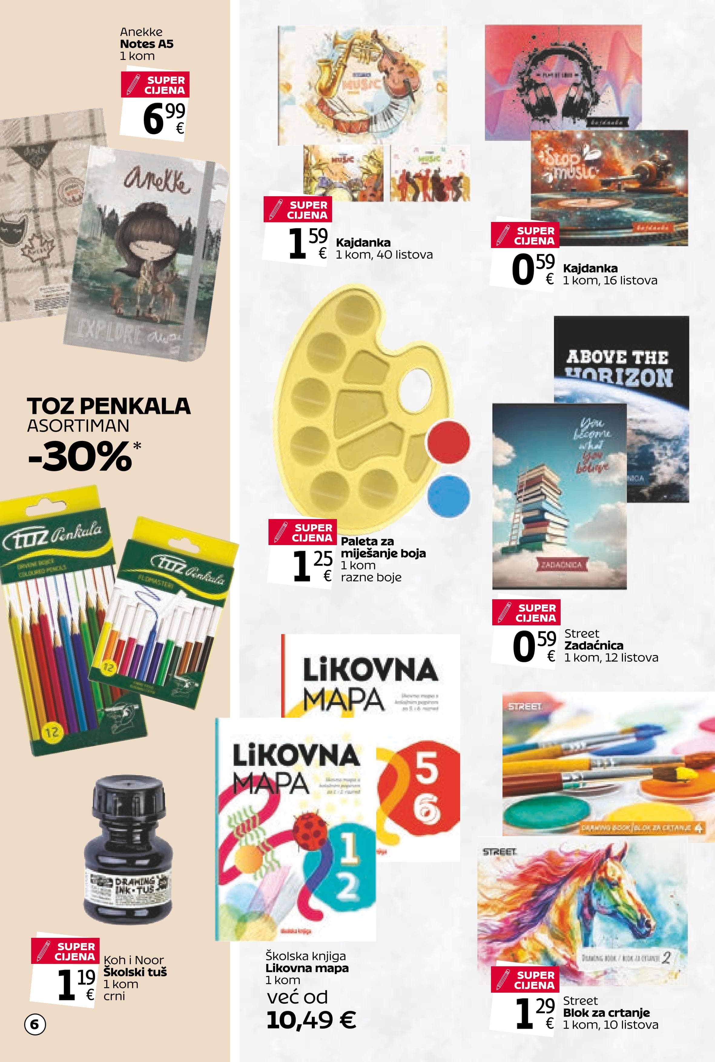Page from catalog: Ponuda za školarce