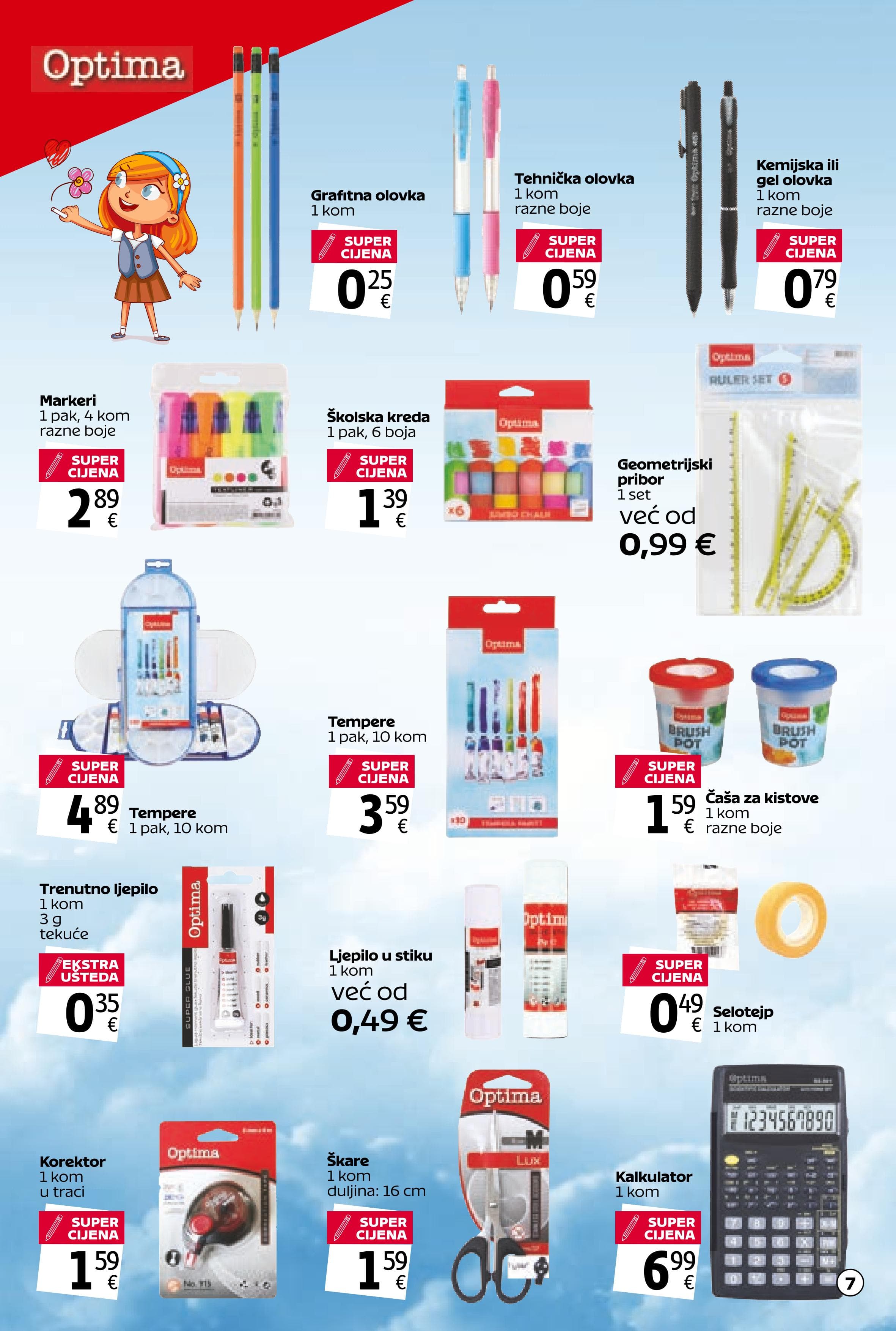 Page from catalog: Ponuda za školarce