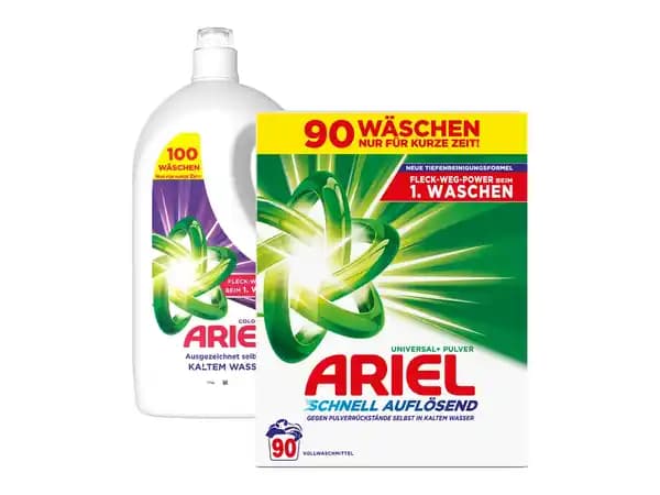 Sredstvo za pranje rublja tekuće / prašak 100 pranja 4,5 L / 90 pranja 4,95 kg Ariel