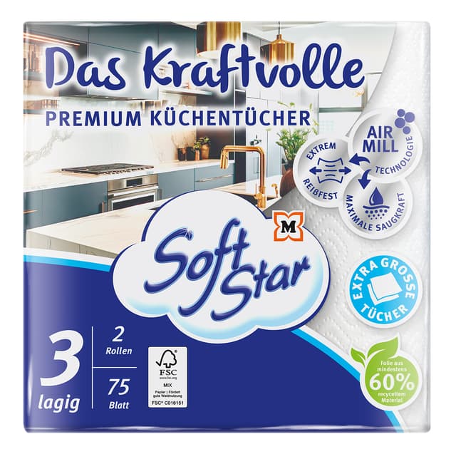 Premium papirnati ručnici 3-slojni 2 x 75 listića