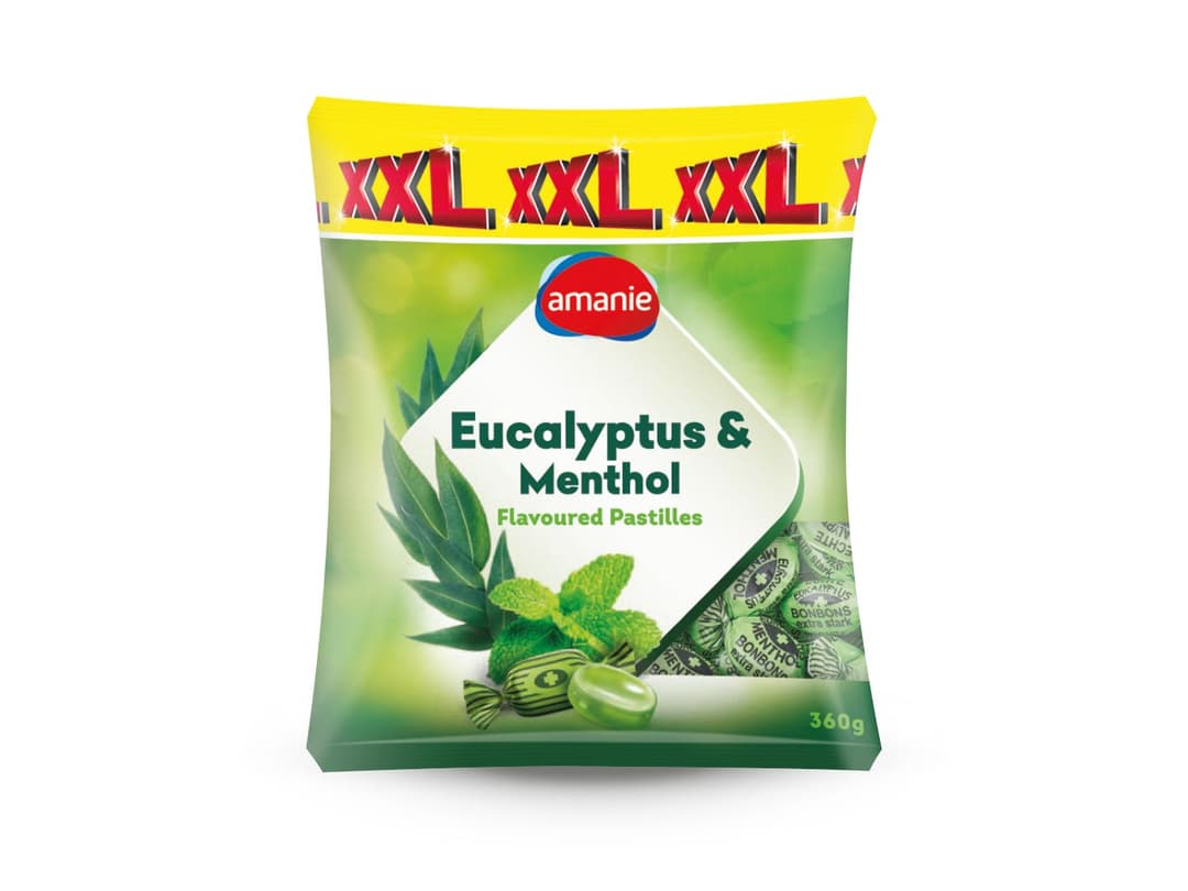 Bomboni eukaliptus i mentol xxl 360 g Amanie