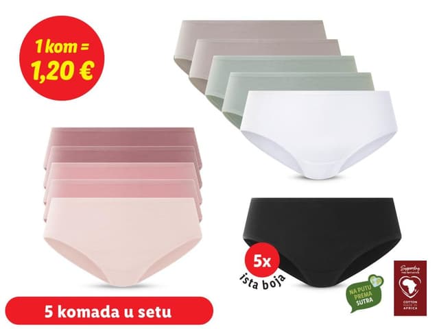 Gaćice 5 komada u setu
