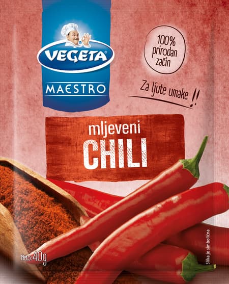 Chilli mljeveni 40g Podravka