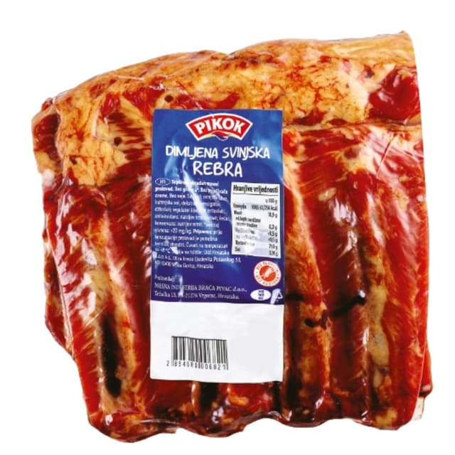 Dimljena svinjska rebra cca 700 g