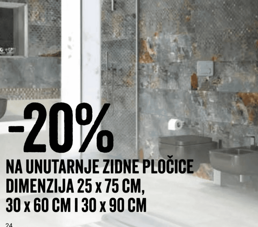 Popust na unutarnje zidne pločice