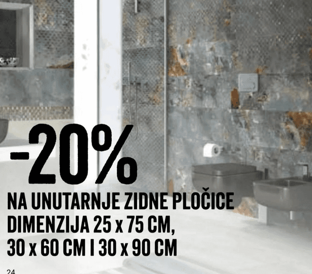 Popust na unutarnje zidne pločice
