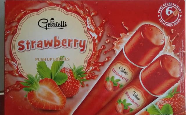 Strawberry push up lollies 8x