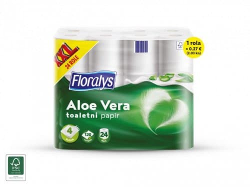 Toaletni papir xxl 24 role x 120 listića Floralys