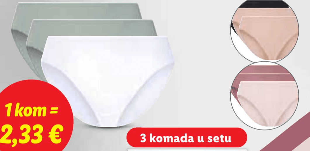 Gaćice 3 komada u setu esmara