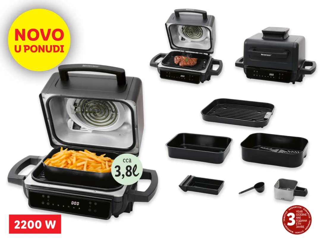 Friteza na vrući zrak/roštilj SILVERCREST® KITCHEN TOOLS