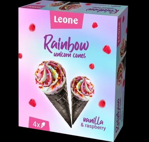Rainbow unicorn cones 4 x 130 ml