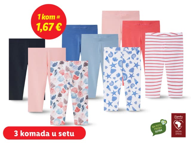 Capri tajice 3 komada u setu