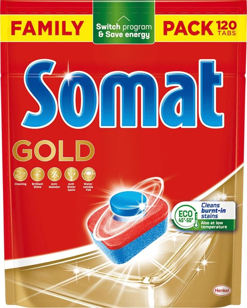 Tablete za strojno pranje posuđa somat gold 120 kom