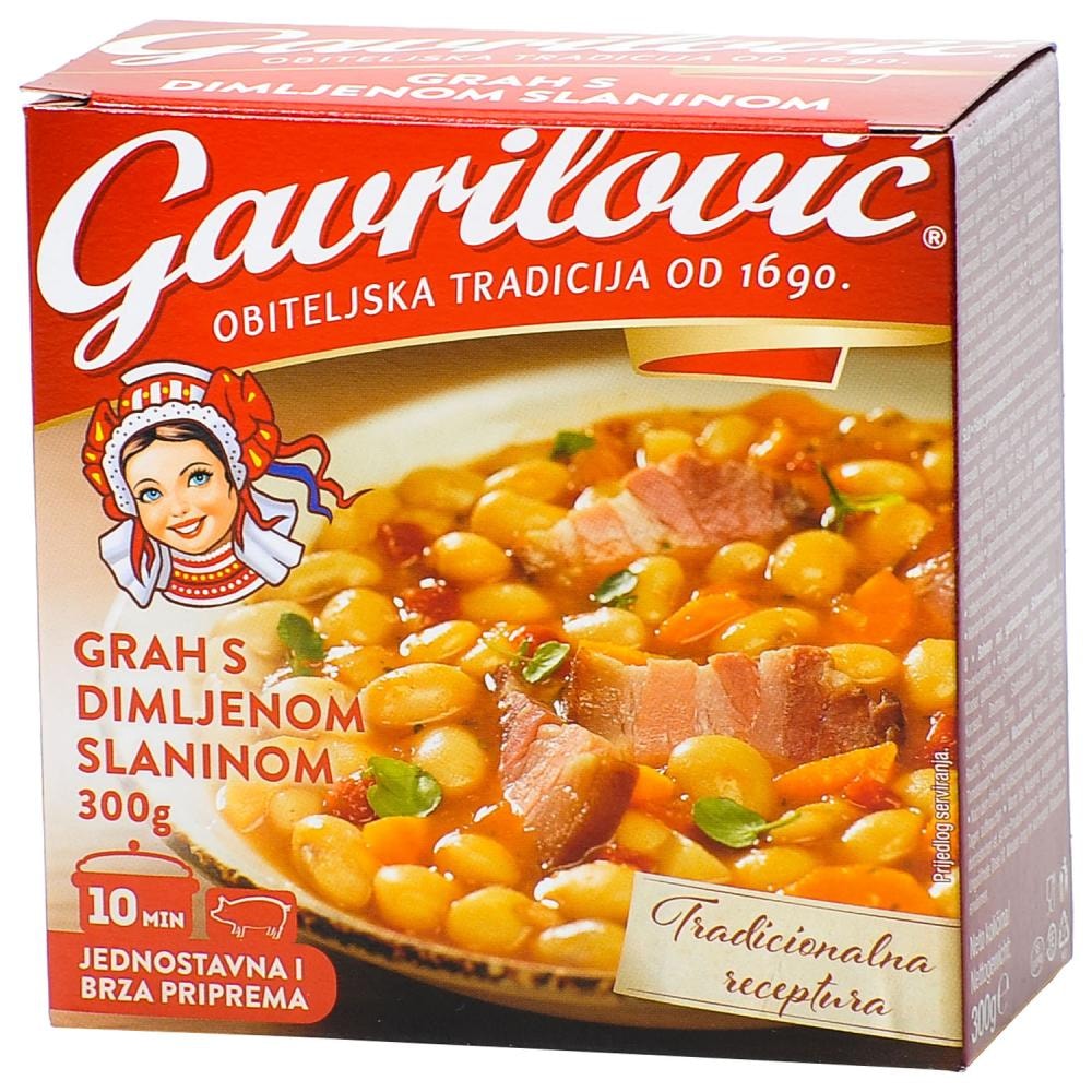 Fileki ili grah s dimljenom slaninom 300 g