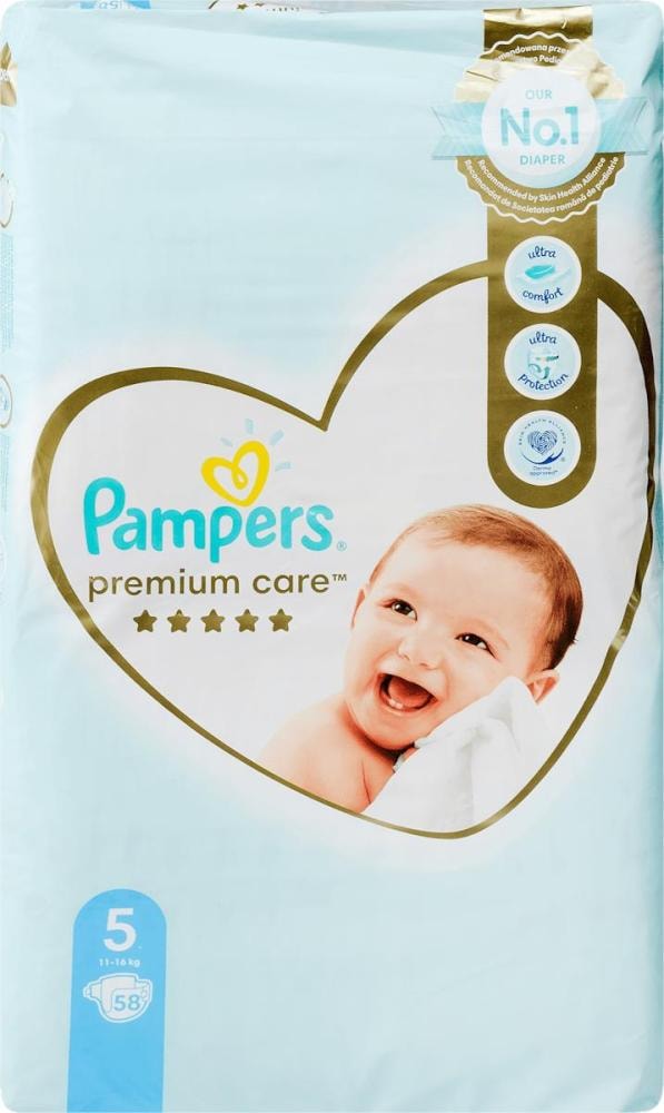 Premium care pelene jumbo pack vel. 5 (11-16 kg), 58 kom.