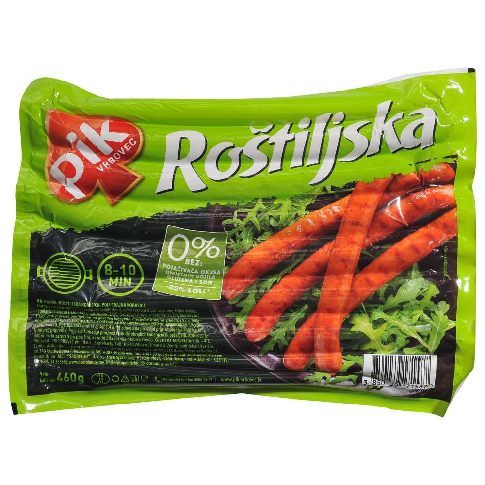 Roštiljska kobasica 460g Pik Vrbovec