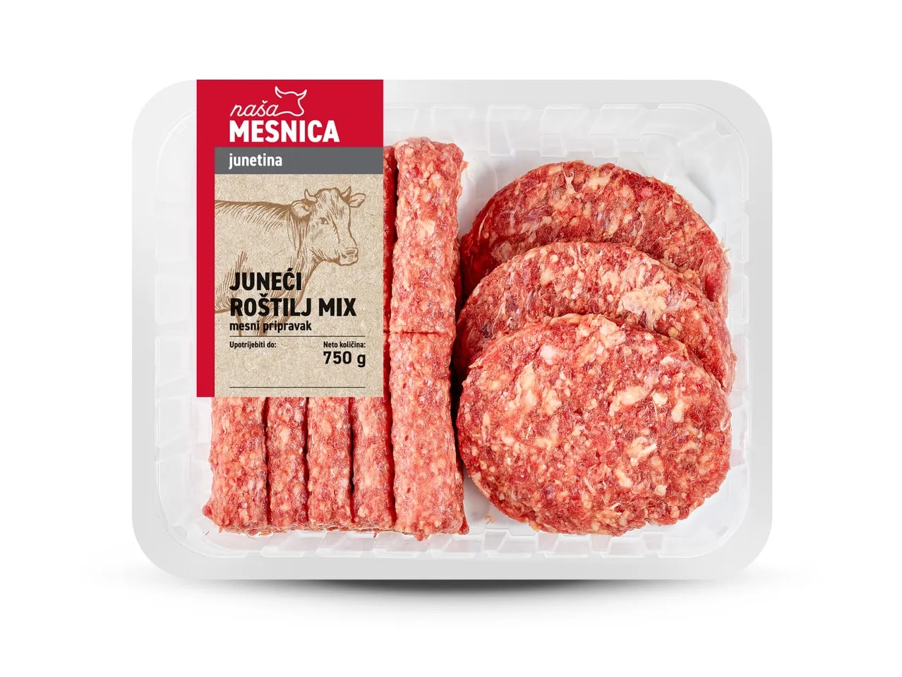 Svježi juneći roštilj mix 750 g