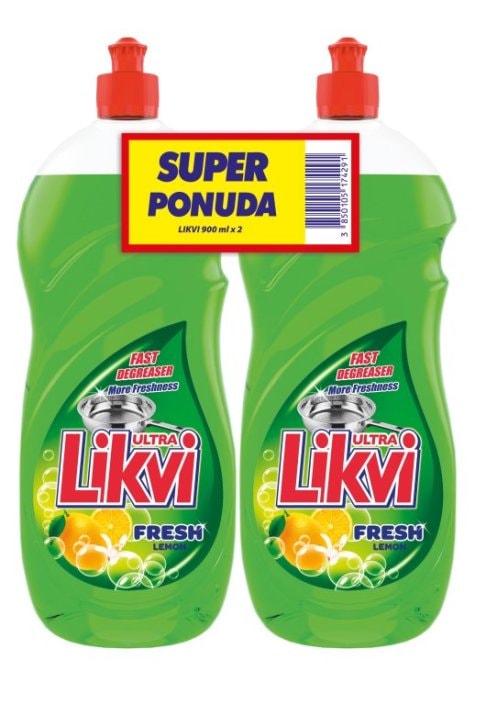 Likvi deterdžent za ručno pranje posuđa 2 x 900 ml
