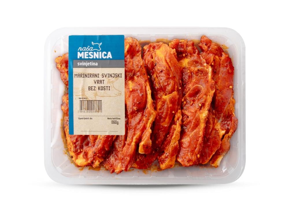 Svježi marinirani svinjski vrat cca 800 g