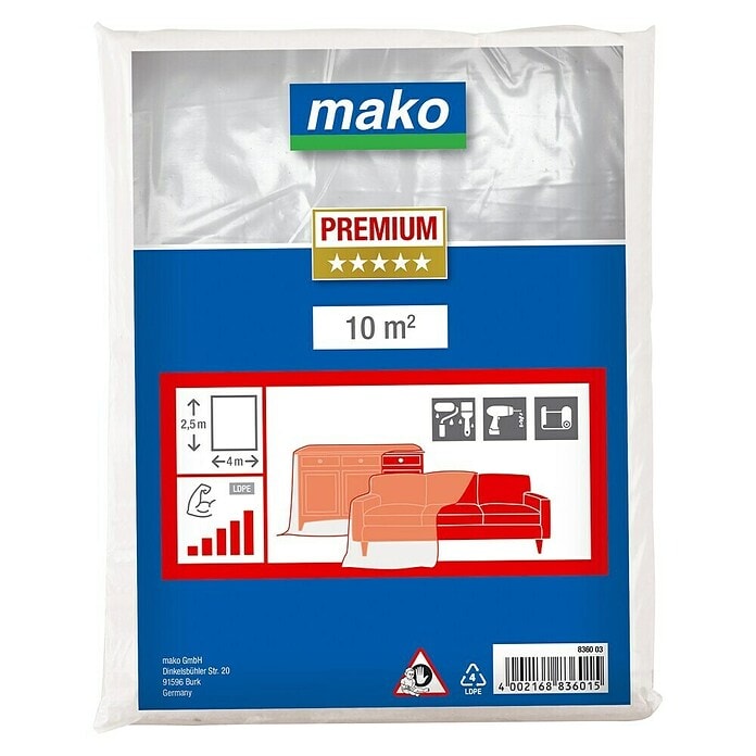 Pokrivna folija 4 x 2,5 m