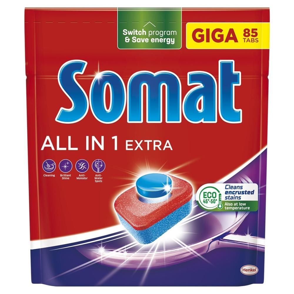 Tablete za strojno pranje posuđa somat all in one extra 85kom