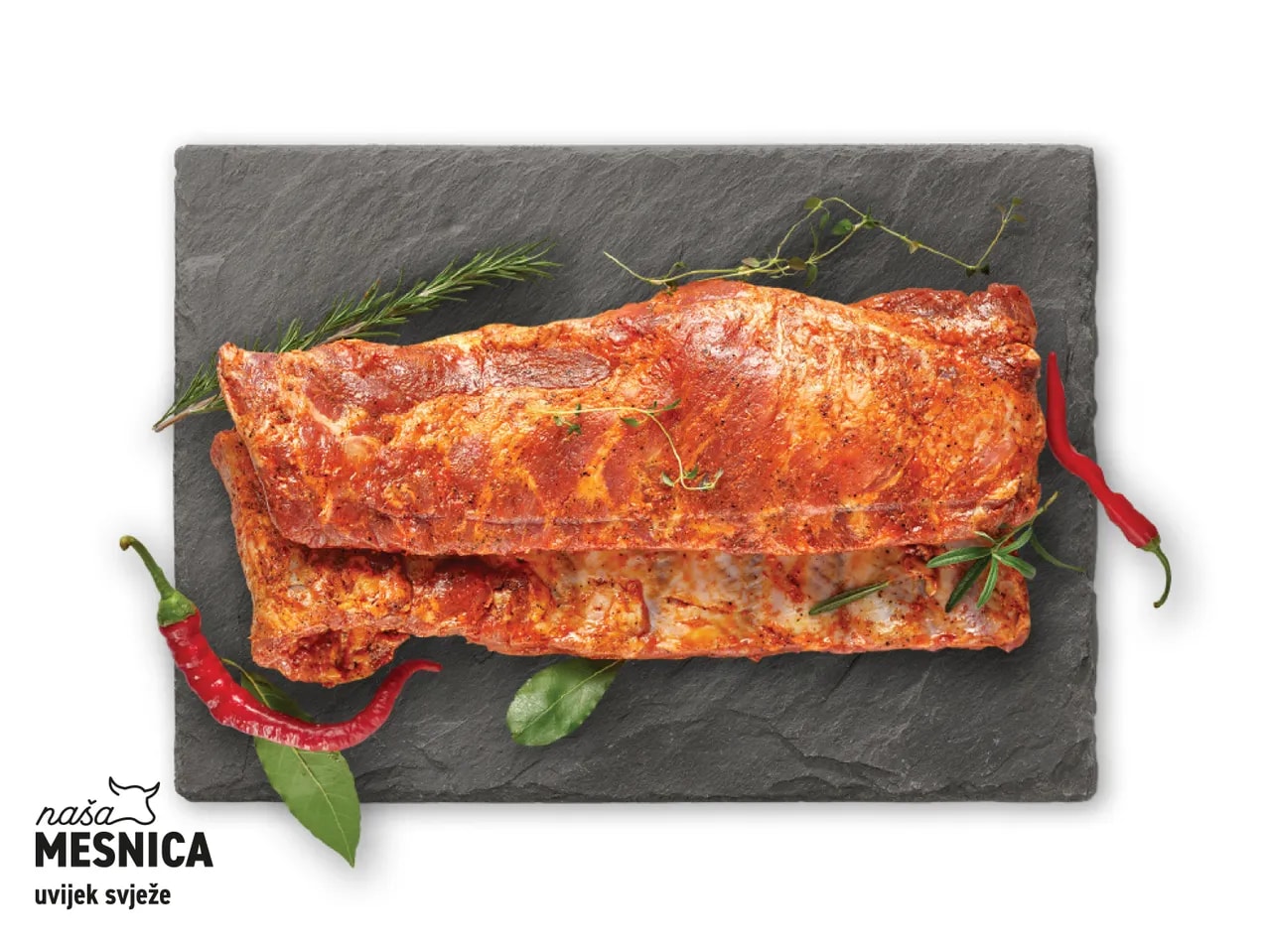 Svježa marinirana svinjska rebra cca 500 g