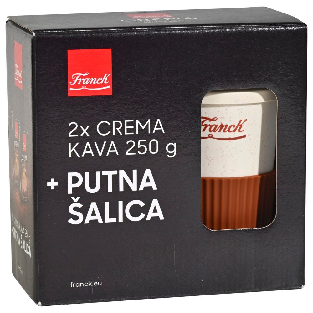 Kava franck crema + putna šalica 2 x 250 g