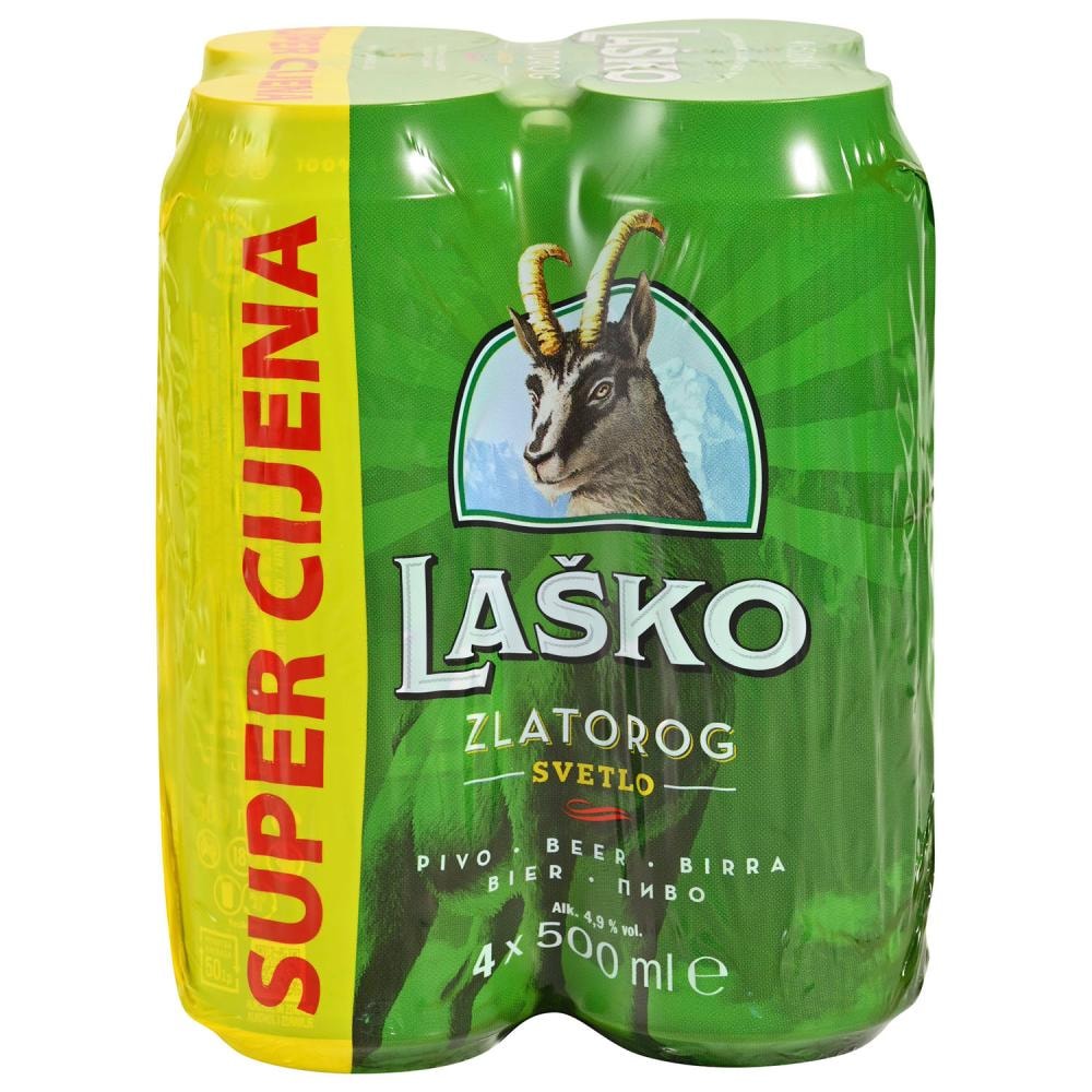 Pivo zlatorog 4 x 0,5 L