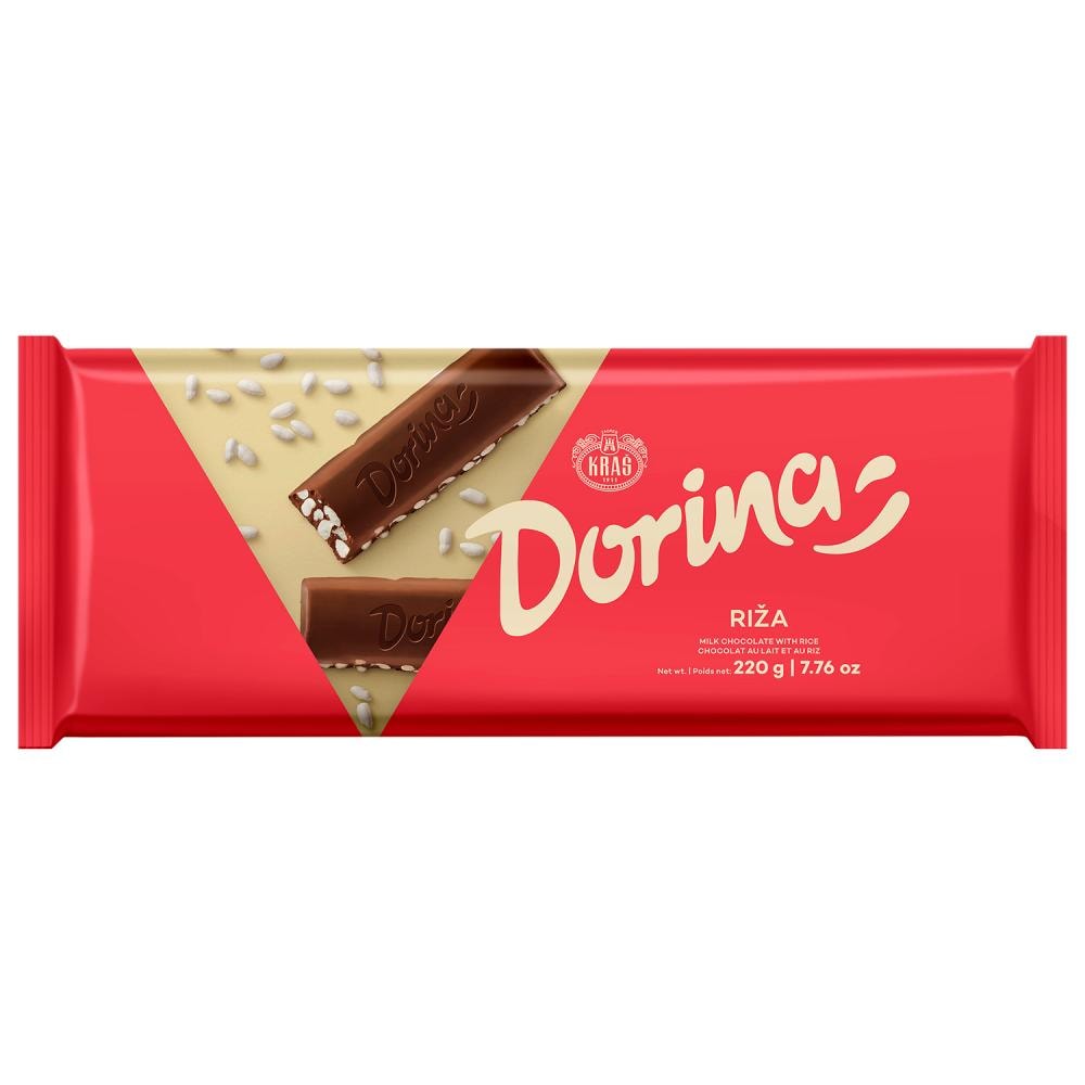 Čokolada s rižom dorina 220 g
