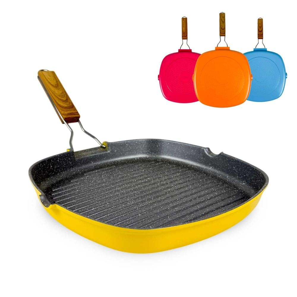 Grill tava color block 28 x 28 cm