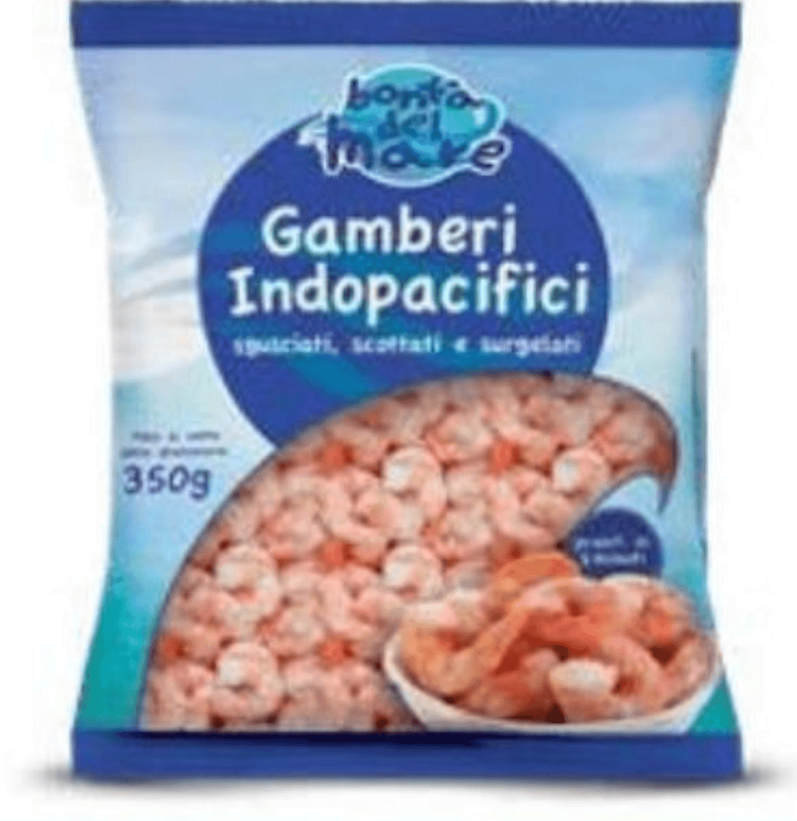 Očišćene indopacifičke kozice 350 g