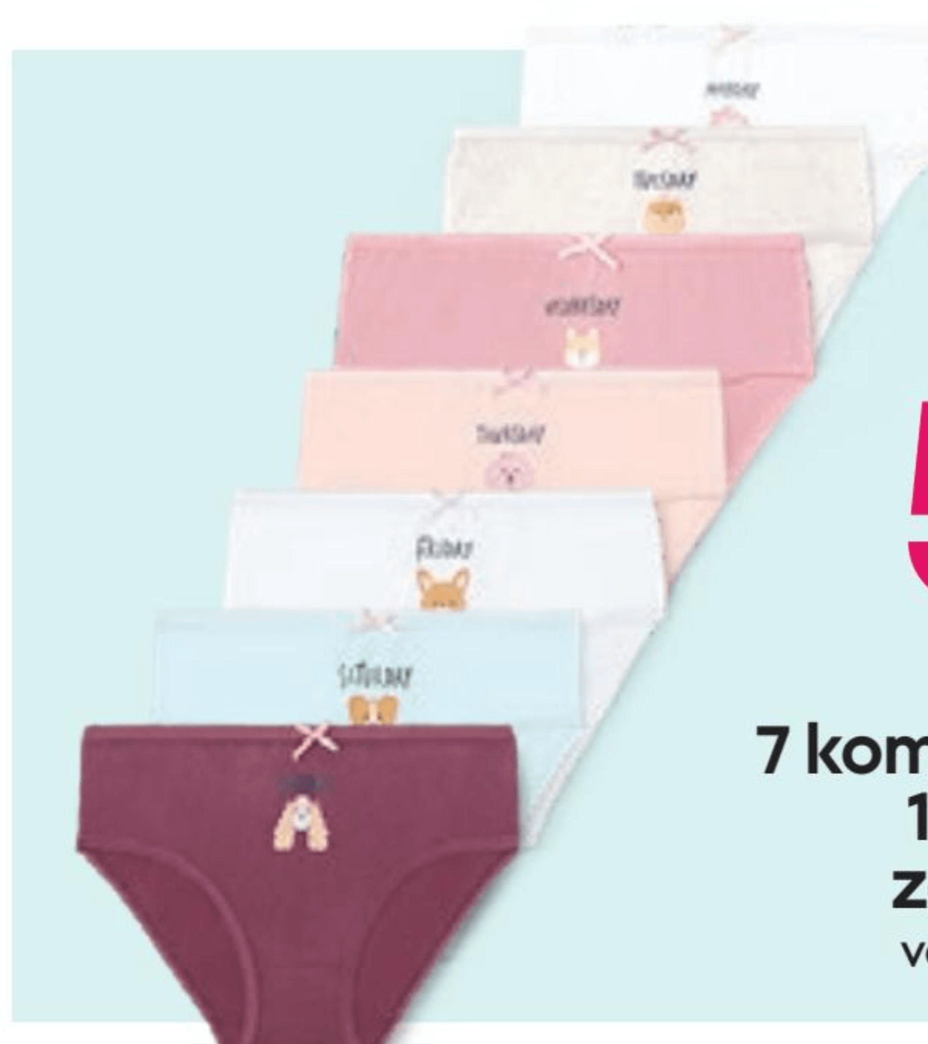 Komplet 7 komada gaćica 7 komada