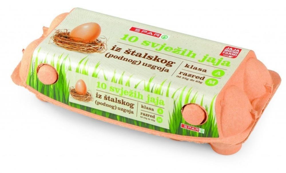 Svježa jaja 10 komada u pakiranju