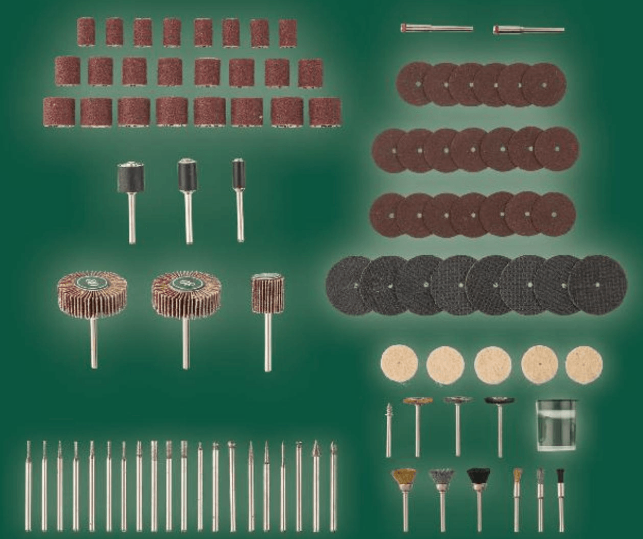 Set za brušenje, set dijamantnih glodala ili set mini reznih ploča